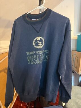 West Virginia Wesleyan Navy Crewneck Sweatshirt - Unbranded